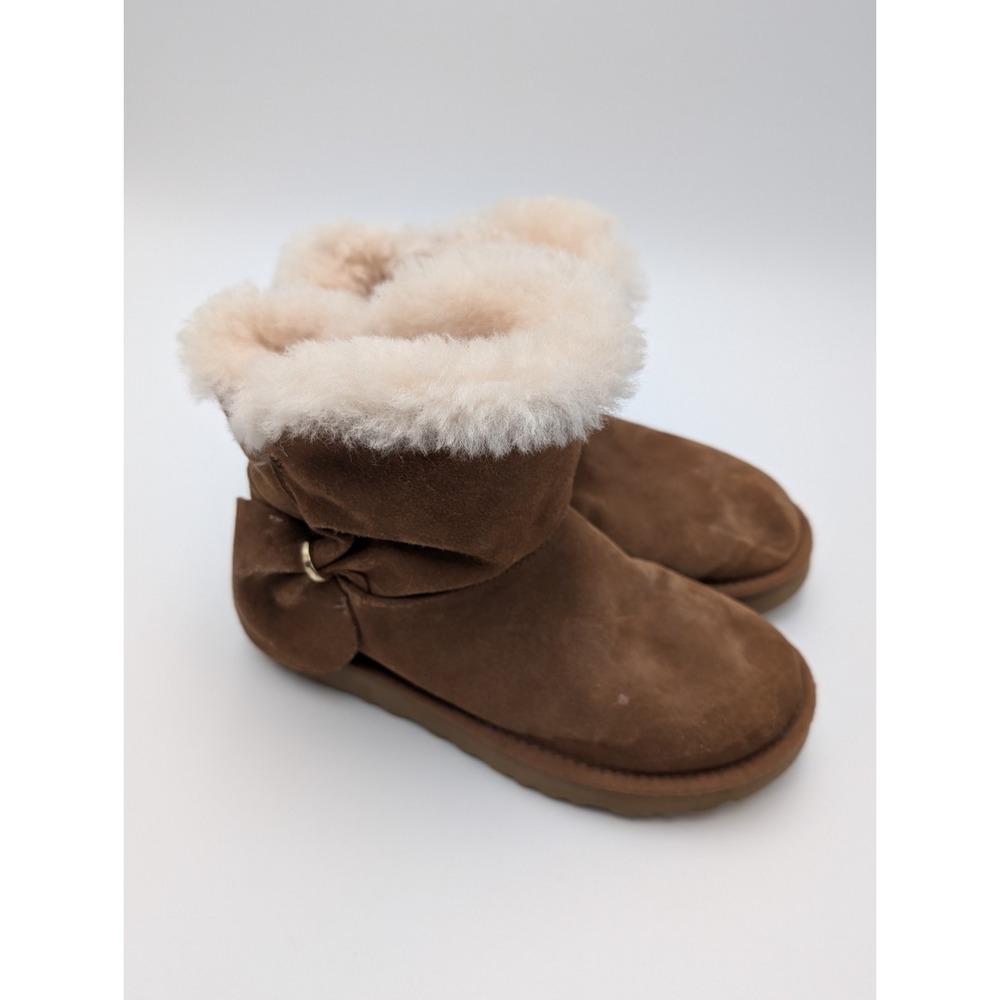 Ugg Womens Classic Mini Twist Chestnut Sheepskin Boots 1099912 Size 5